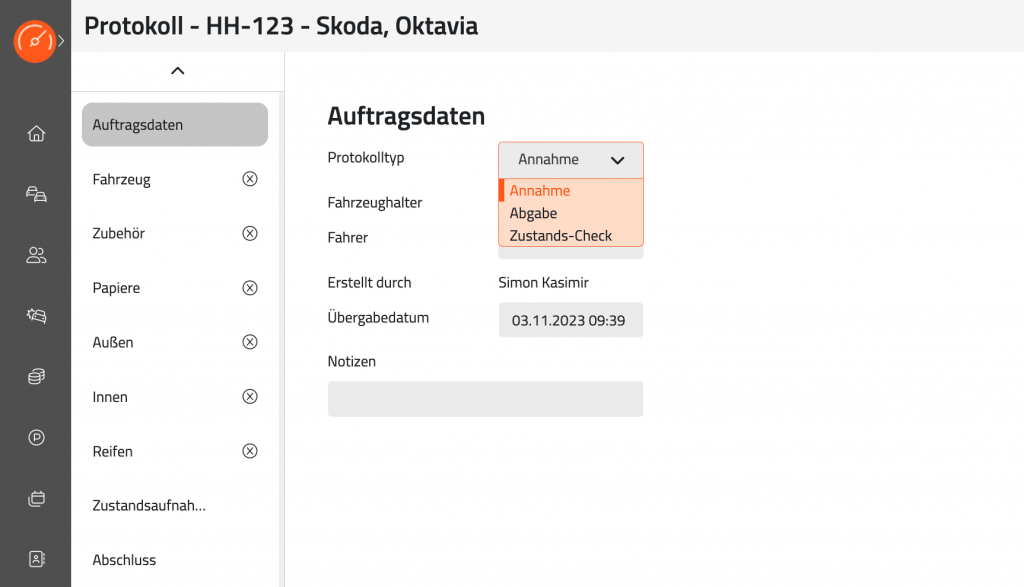 Carmada - Fuhrparkmanagement in der Cloud - Digitale Protokolle