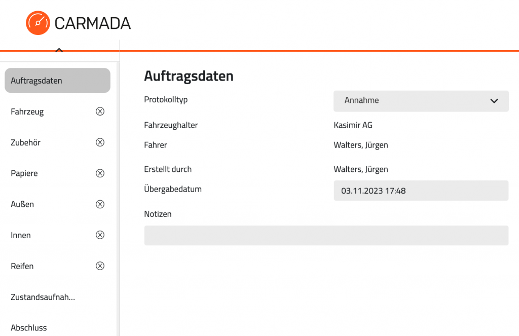 Abbildung: Protokollansicht