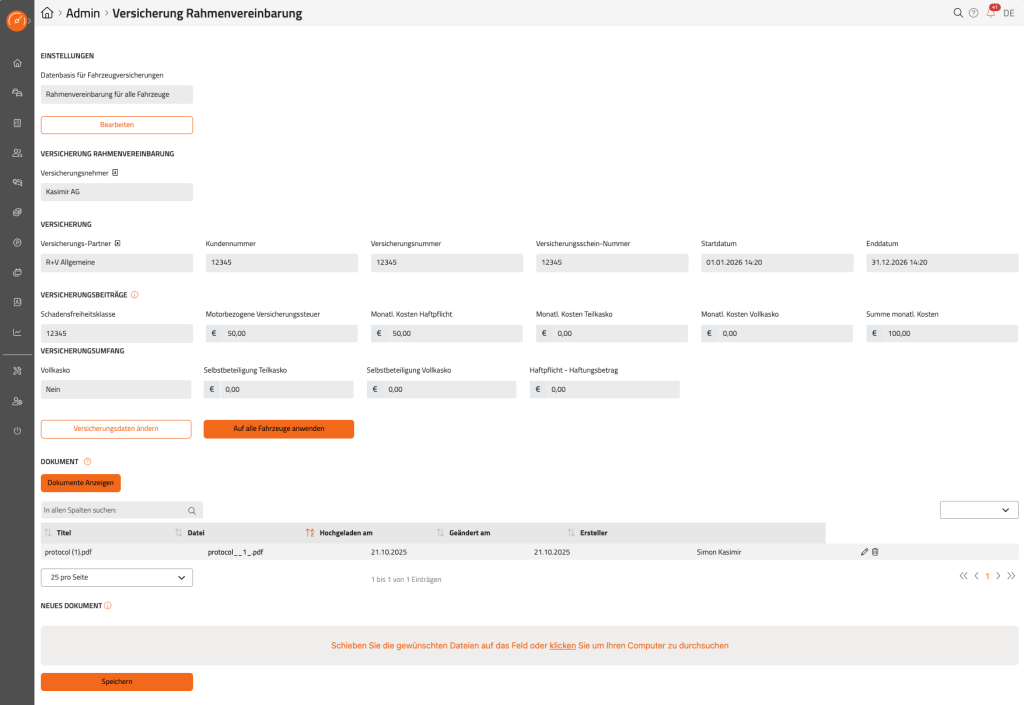 Versicherungsdaten