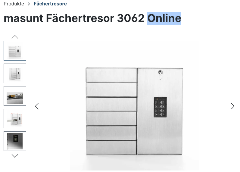 Ein Beispiel für einen Fächertresor